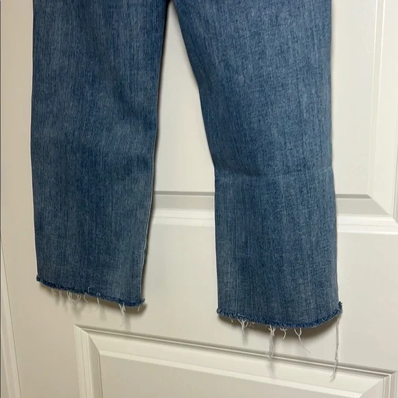 Judy Blue Wide Leg Crop Jeans Light Wash Distressed Denim Size 24 - Picture 6 of 8